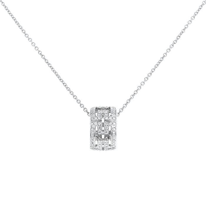 [✨Rose💎]PARENTESI NECKLACE SILVER DIAMOND