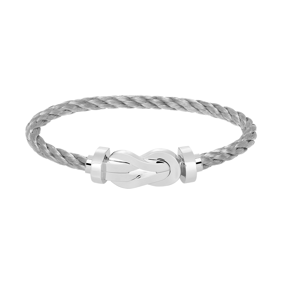 [✨Rose💎]CHANCE LARGE 8 FIGURE BUCKLE NO DIAMOND BRACELET SILVER