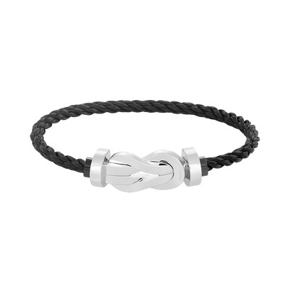 [✨Rose💎]CHANCE LARGE 8 FIGURE BUCKLE NO DIAMOND BRACELET SILVER