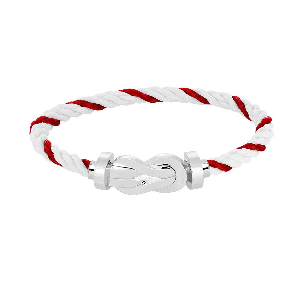 [✨Rose💎]CHANCE LARGE 8 FIGURE BUCKLE NO DIAMOND BRACELET SILVER