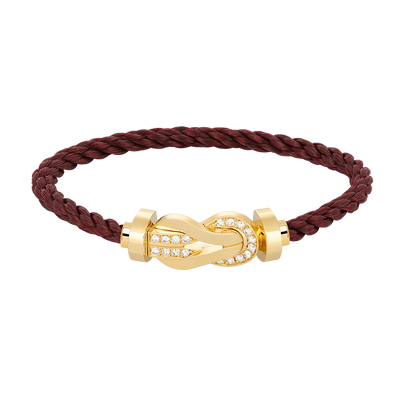 [✨Rose💎]CHANCE LARGE 8 FIGURE BUCKLE HALF DIAMOND BRACELET GOLD