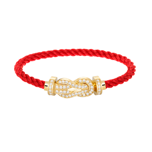[✨Rose💎]CHANCE LARGE 8 FIGURE BUCKLE FULLDIAMOND BRACELET GOLD