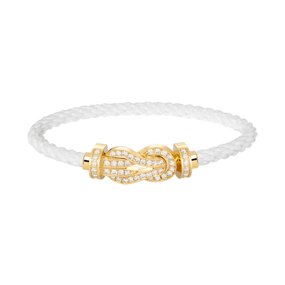 [✨Rose💎]CHANCE LARGE 8 FIGURE BUCKLE FULLDIAMOND BRACELET GOLD