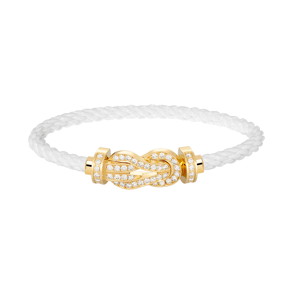 [✨Rose💎]CHANCE LARGE 8 FIGURE BUCKLE FULLDIAMOND BRACELET GOLD