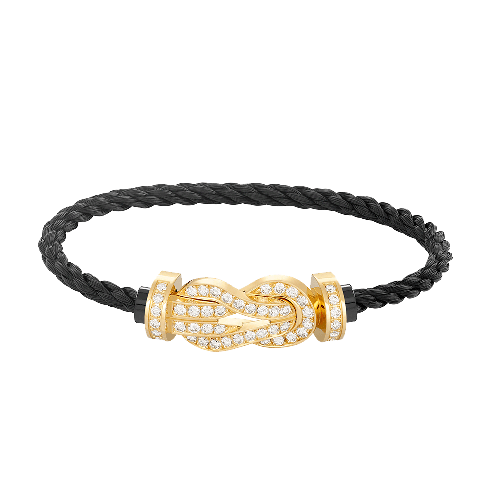 [✨Rose💎]CHANCE LARGE 8 FIGURE BUCKLE FULLDIAMOND BRACELET GOLD