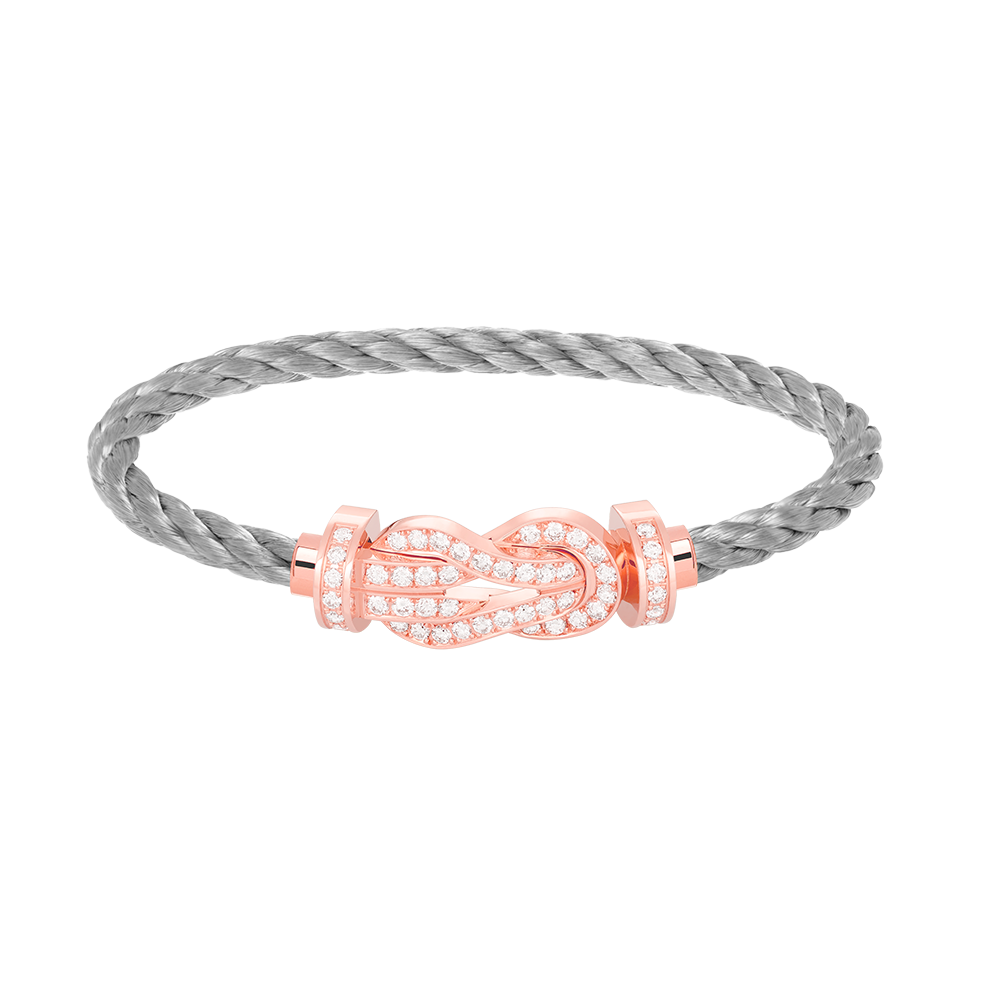 [✨Rose💎]CHANCE LARGE 8 FIGURE BUCKLE FULL DIAMOND BRACELET ROSE GOLD