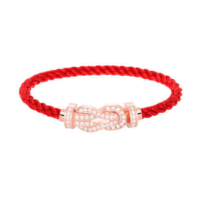 [✨Rose💎]CHANCE LARGE 8 FIGURE BUCKLE FULL DIAMOND BRACELET ROSE GOLD