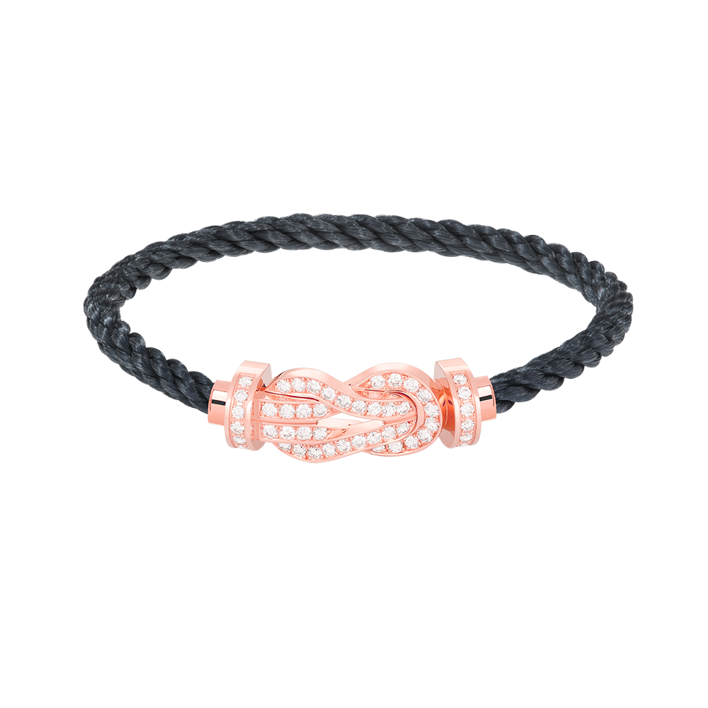 [✨Rose💎]CHANCE LARGE 8 FIGURE BUCKLE FULL DIAMOND BRACELET ROSE GOLD