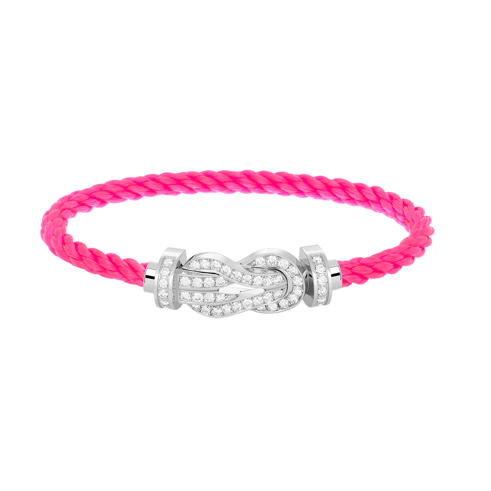 [✨Rose💎]CHANCE LARGE 8 FIGURE BUCKLE FULL DIAMOND BRACELET SILVER