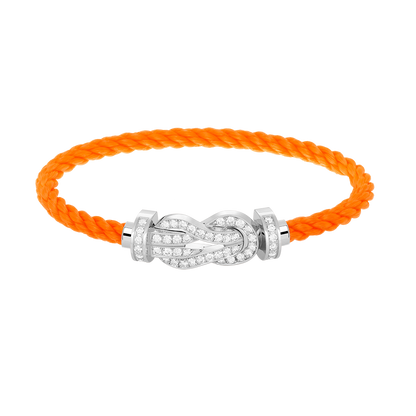 [✨Rose💎]CHANCE LARGE 8 FIGURE BUCKLE FULL DIAMOND BRACELET SILVER