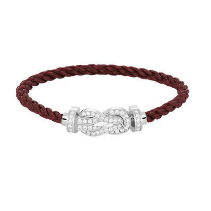 [✨Rose💎]CHANCE LARGE 8 FIGURE BUCKLE FULL DIAMOND BRACELET SILVER