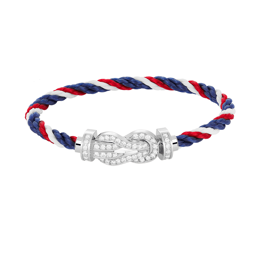 [✨Rose💎]CHANCE LARGE 8 FIGURE BUCKLE FULL DIAMOND BRACELET SILVER