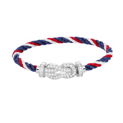 [✨Rose💎]CHANCE LARGE 8 FIGURE BUCKLE FULL DIAMOND BRACELET SILVER