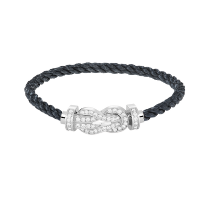[✨Rose💎]CHANCE LARGE 8 FIGURE BUCKLE FULL DIAMOND BRACELET SILVER
