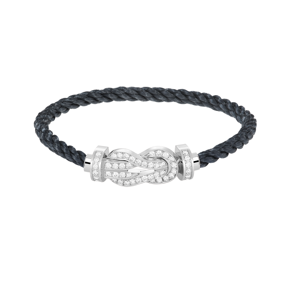 [✨Rose💎]CHANCE LARGE 8 FIGURE BUCKLE FULL DIAMOND BRACELET SILVER