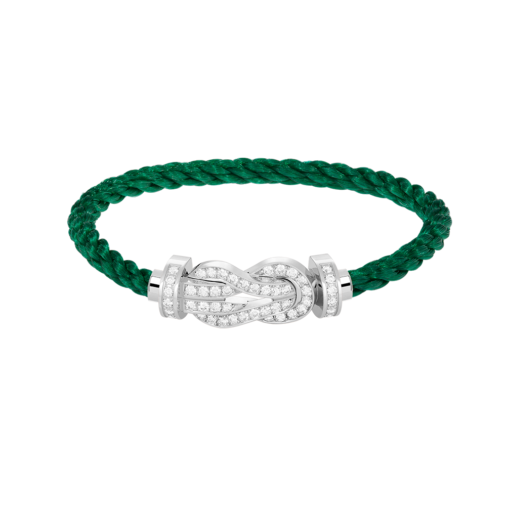 [✨Rose💎]CHANCE LARGE 8 FIGURE BUCKLE FULL DIAMOND BRACELET SILVER