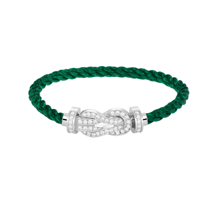 [✨Rose💎]CHANCE LARGE 8 FIGURE BUCKLE FULL DIAMOND BRACELET SILVER