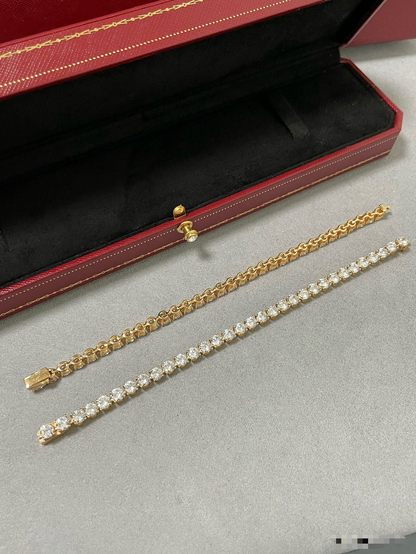 [✨Rose💎s]TENNIS BRACELET WITH FULL DIAMOND SETTING