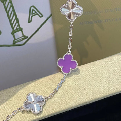 [✨Rose💎] CLOVER 5 MOTIF VIOLET BRACELET COLLECTION