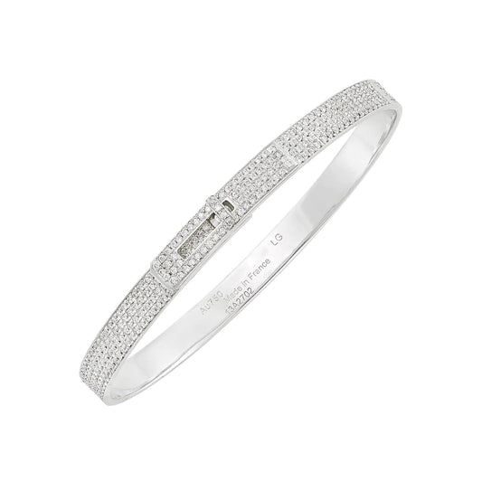[✨Rose💎]HM KELLY BRACELET IN SILVER AND FULL PAVE DIAMOND