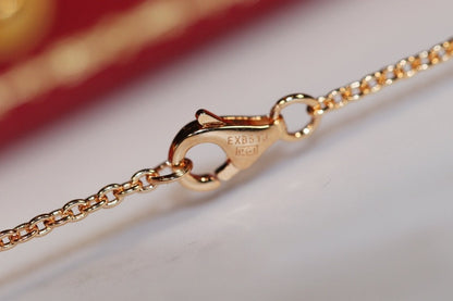 [✨Rose💎]LOVE NECKLACE PINK GOLD AND SILVER