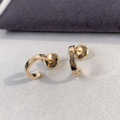 [✨Rose💎]LOVE EARRINGS 2.65MM PINK GOLD