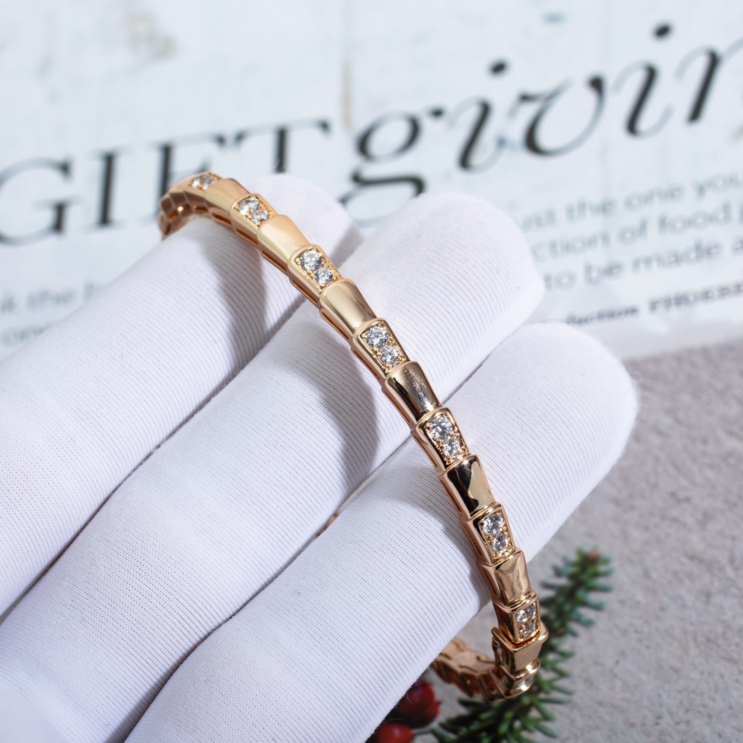 [✨Rose💎]SERPENTI BRACELET PINK GOLD DIAMOND