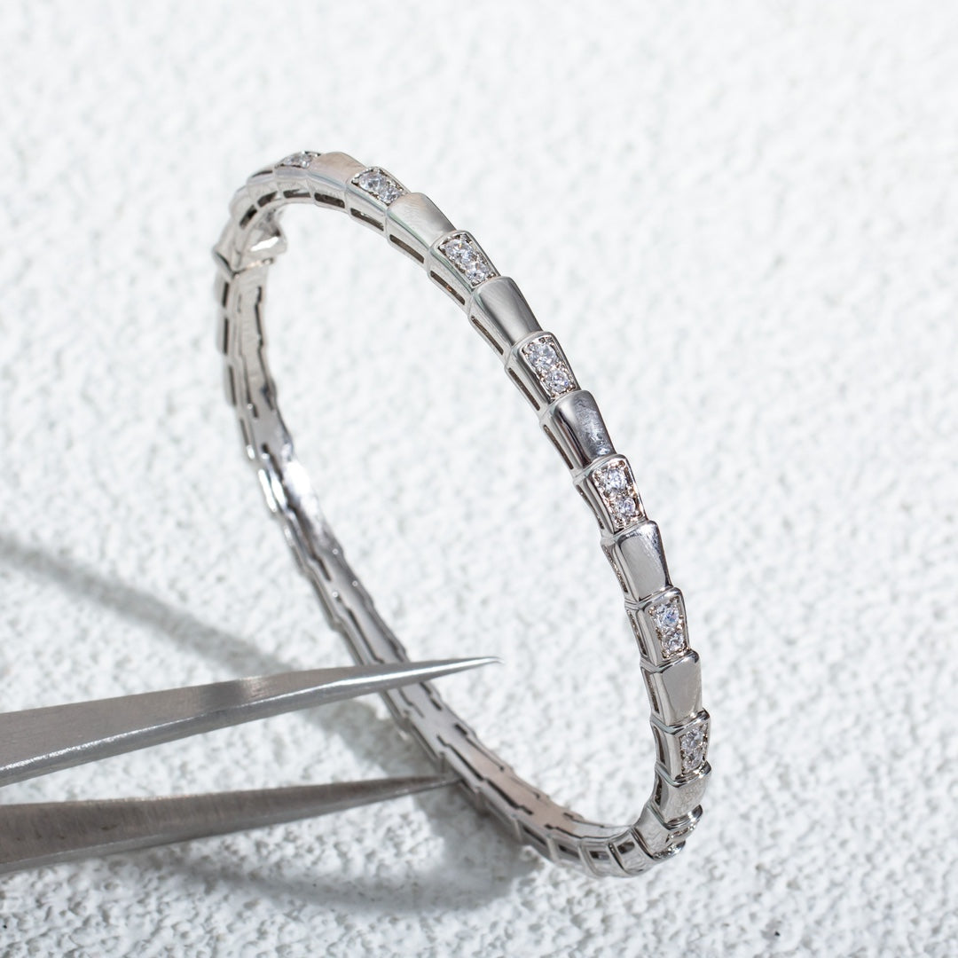 [✨Rose💎]SERPENTI BRACELET SILVER DIAMOND