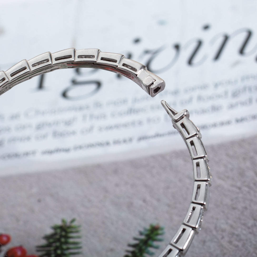 [✨Rose💎]SERPENTI BRACELET SILVER DIAMOND