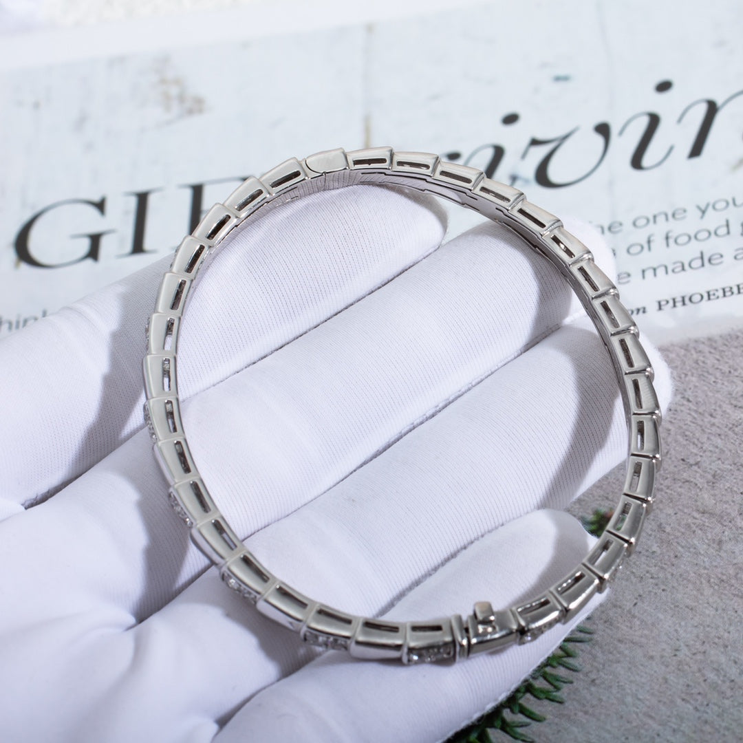 [✨Rose💎]SERPENTI BRACELET SILVER DIAMOND