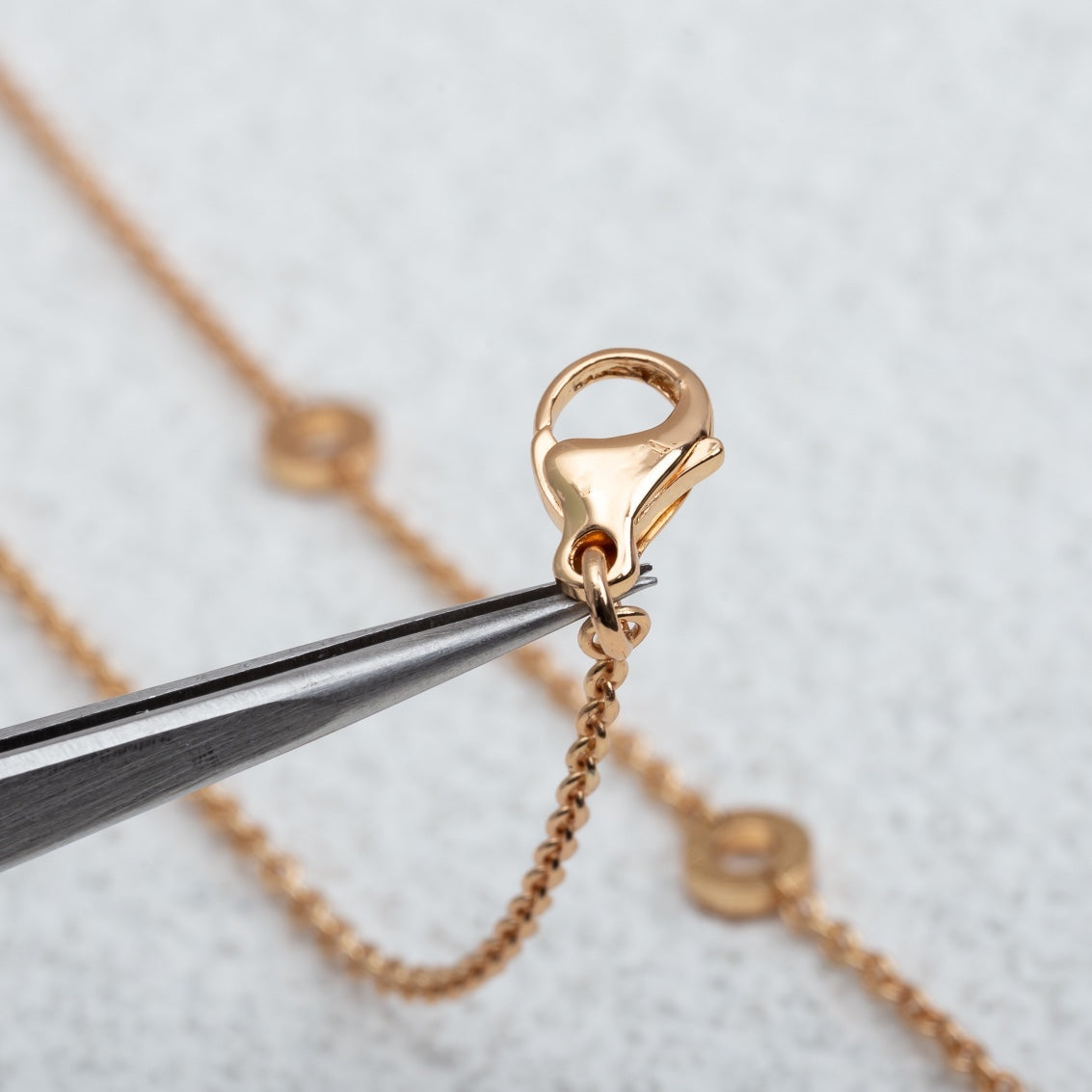 [✨Rose💎]PARENTESI NECKLACE PINK GOLD DIAMOND
