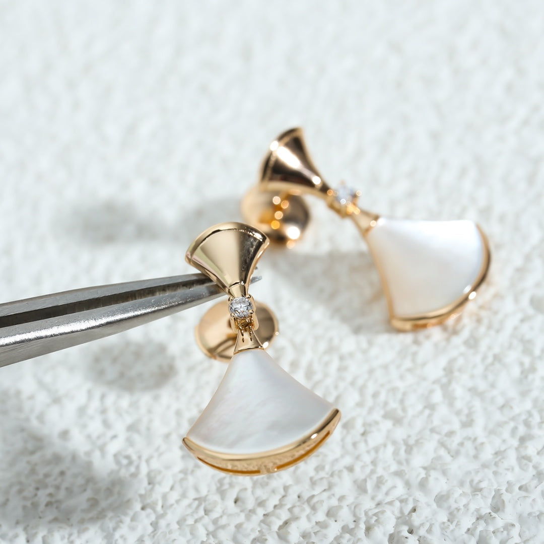 [✨Rose💎]DREAM MOP PINK GOLD EARRINGS