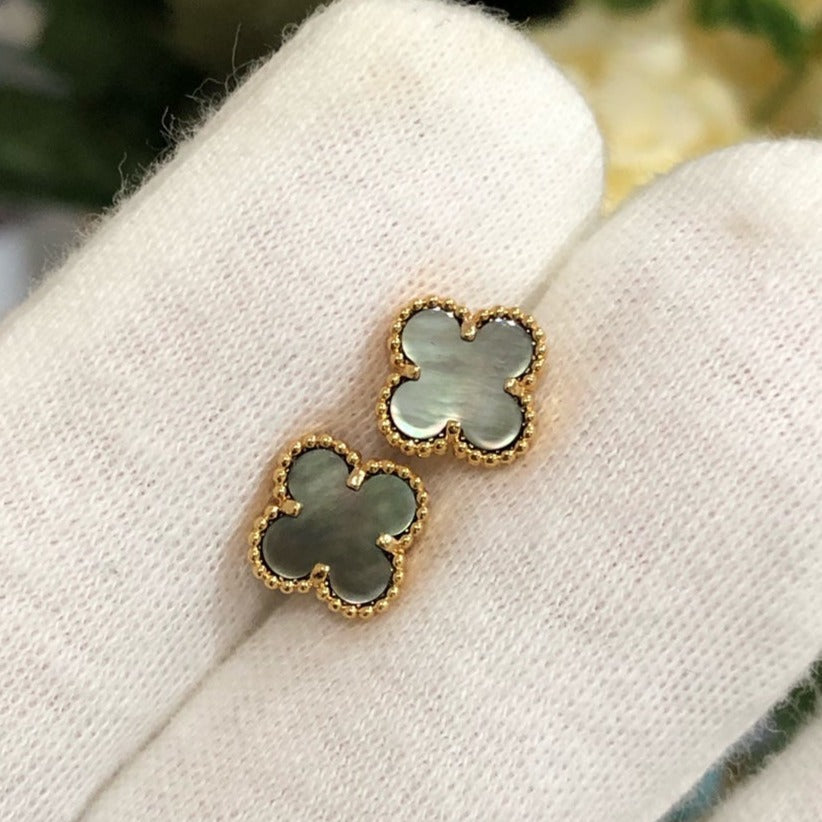 [✨Rose💎]CLOVER MINI GOLD EARRINGS