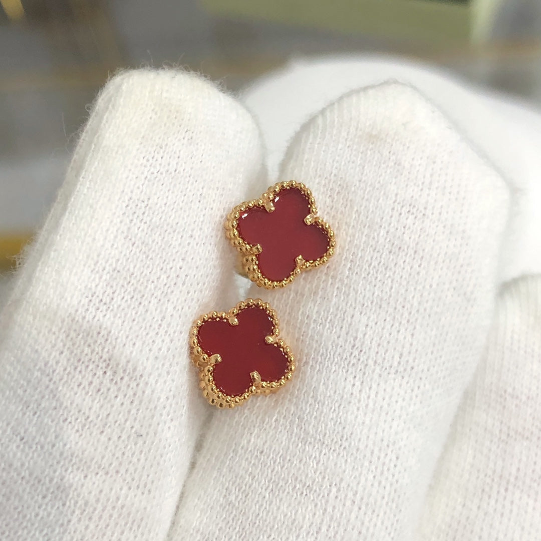 [✨Rose💎]CLOVER MINI GOLD EARRINGS