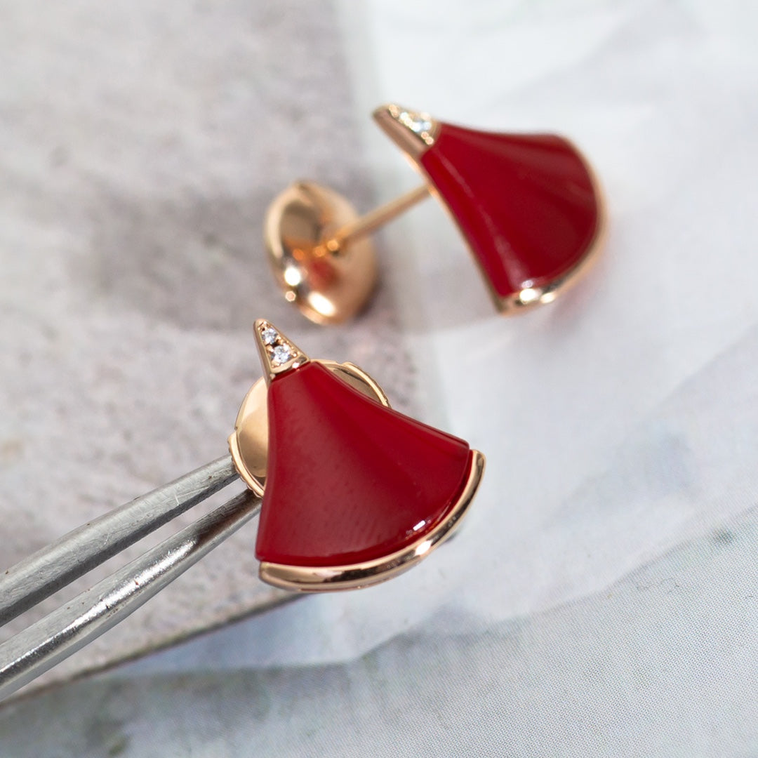 [✨Rose💎]DIVAS DREAM EARRINGS PINK GOLD