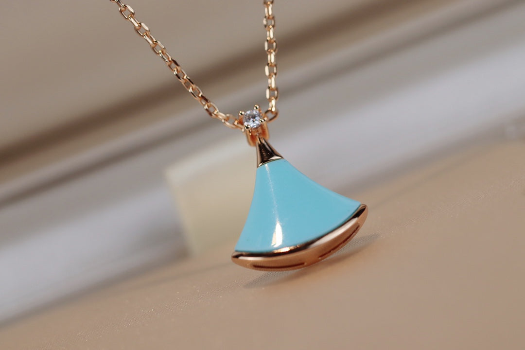 [✨Rose💎]DREAM NECKLACE TURQUOISE PINK GOLD