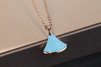 [✨Rose💎]DREAM NECKLACE TURQUOISE PINK GOLD