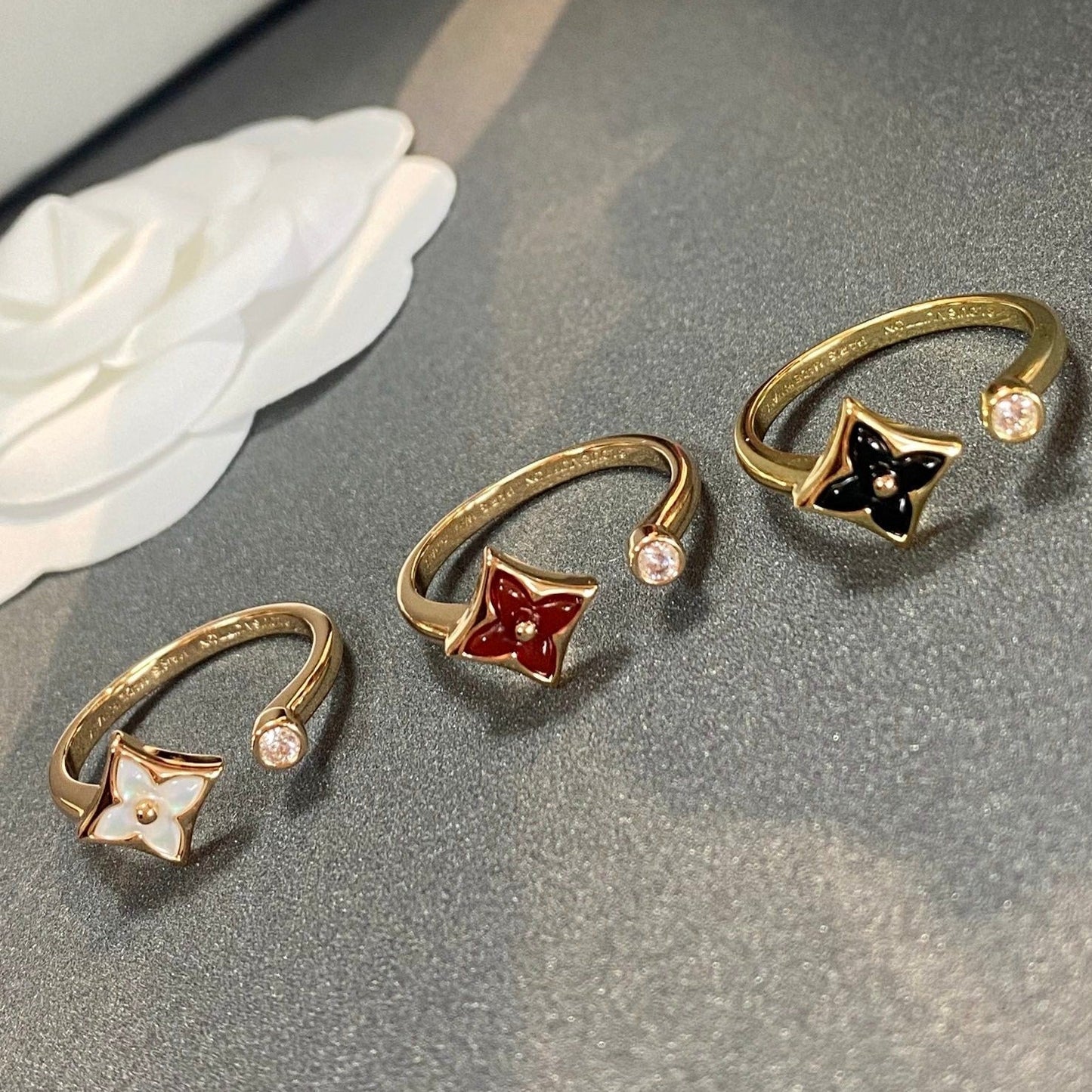 [✨Rose💎]✨Rose💎 1 DIAMOND OPEN RING