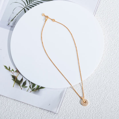 [✨Rose💎]GARI NECKLACE PINK GOLD DIAMOND