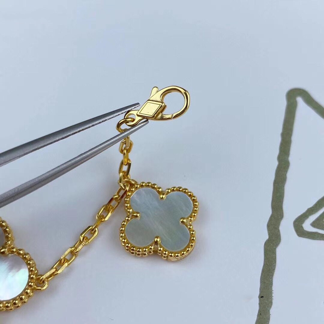 [✨Rose💎]MAGIC CLOVER MOP GOLD BRACELET 5 MOTIFS