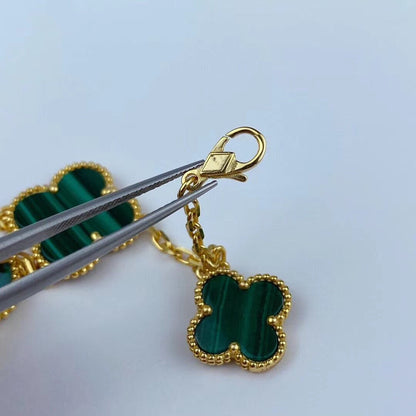 [✨Rose💎]MAGIC CLOVER MALACHITE GOLD BRACELET 5 MOTIFS