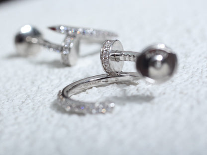 [✨Rose💎]JUSTE EARRINGS 12.75MM SILVER DIAMOND