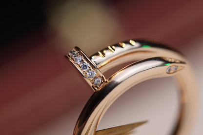 [✨Rose💎]JUSTE RING 2.65MM PINK GOLD DIAMOND