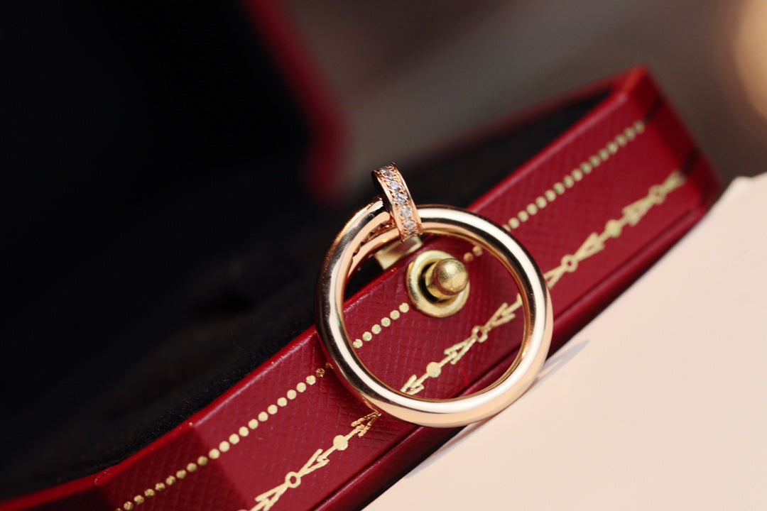 [✨Rose💎]JUSTE RING 2.65MM PINK GOLD DIAMOND