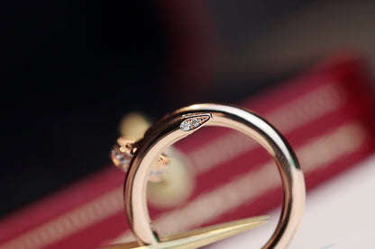 [✨Rose💎]JUSTE RING 2.65MM PINK GOLD DIAMOND