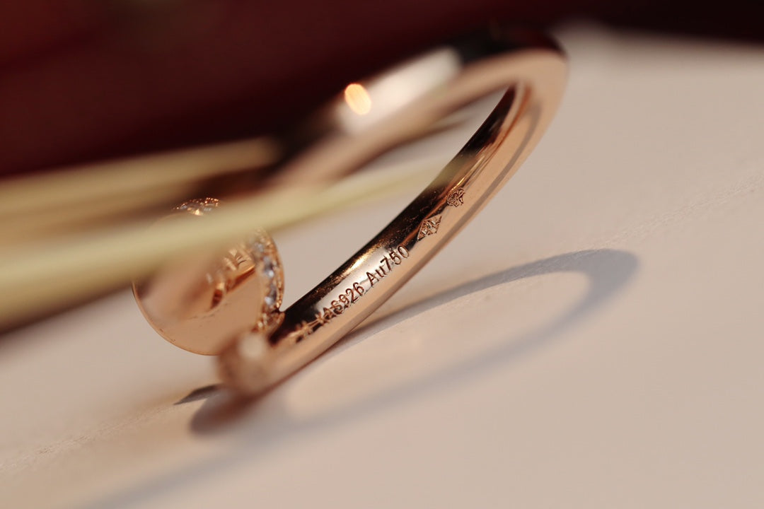 [✨Rose💎]JUSTE RING 2.65MM PINK GOLD DIAMOND