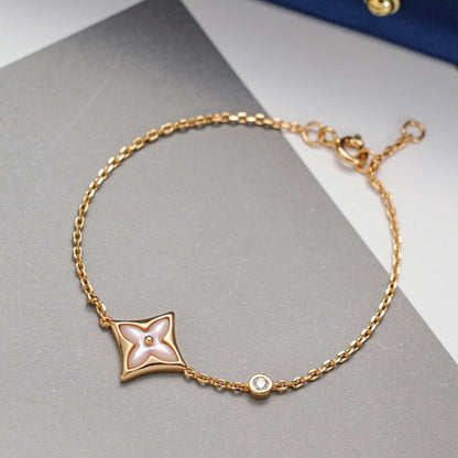 [✨Rose💎]✨Rose💎 1 DIAMOND PINK GOLD BRACELET