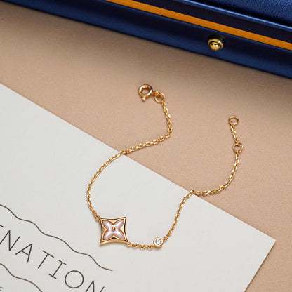 [✨Rose💎]✨Rose💎 1 DIAMOND PINK GOLD BRACELET