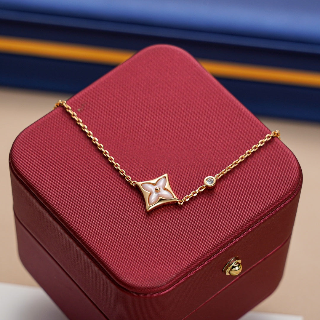 [✨Rose💎]✨Rose💎 1 DIAMOND PINK GOLD BRACELET