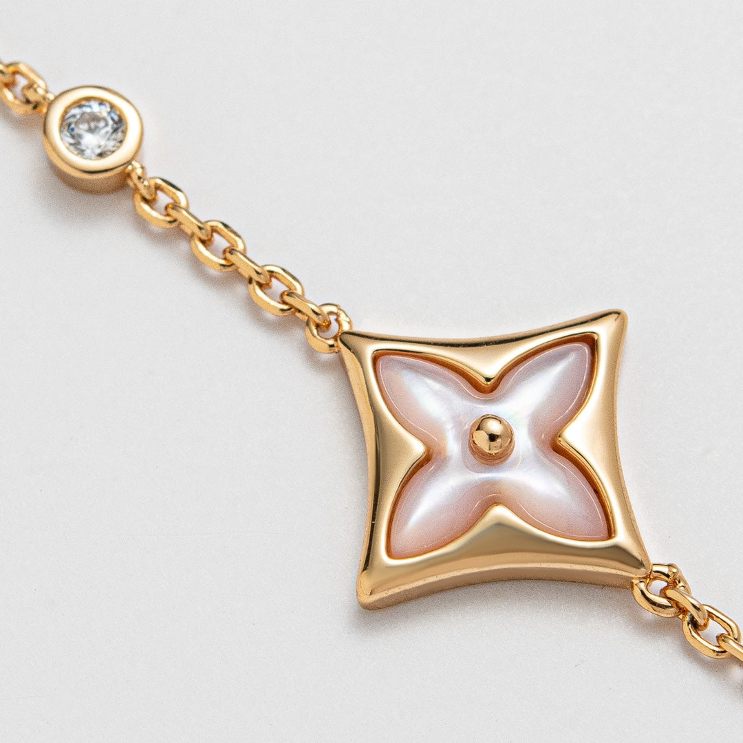 [✨Rose💎]✨Rose💎 1 DIAMOND PINK GOLD BRACELET